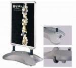 New arrivaled waterproof quality portable aluminum water base poster stand with moveable