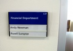 office sign, door sign, building directory sign,  interior directory sign